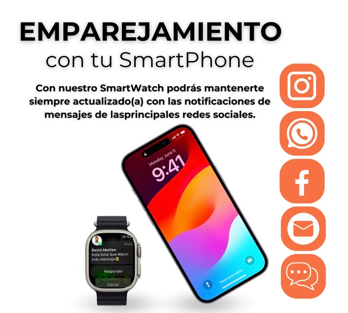 RELOJ INTELIGENTE ULTRA + AURICULARES + CORREA EXTRA GRATIS